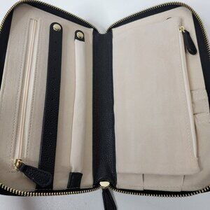 Black Travel Jewelry Organizer Case | Ring, Earring & Necklace Storage